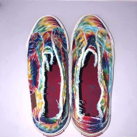 Blowfish Shoes - Blowfish Malibu Slide On Distressed Tie Die Sneaker Size. 6.5 Multicolor